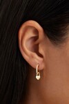 LOVE UNLOCKED PADLOCK HOOPS (18K GOLD VERMEIL)