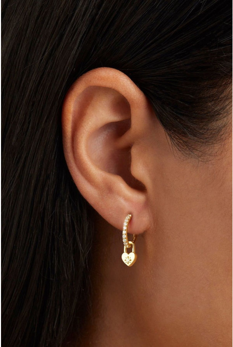LOVE UNLOCKED PADLOCK HOOPS (18K GOLD VERMEIL)