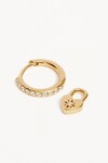 LOVE UNLOCKED PADLOCK HOOPS (18K GOLD VERMEIL)