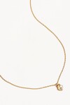CRYSTAL LOTUS HEART PADLOCK NECKLACE (18K GOLD VERMEIL)