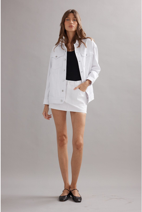 CODY JACKET (WHITE GLITTER)