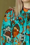SHIRR THING TOP (BLUE FLORAL)