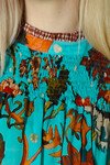 SHIRR THING TOP (BLUE FLORAL)