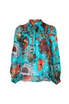 SHIRR THING TOP (BLUE FLORAL)
