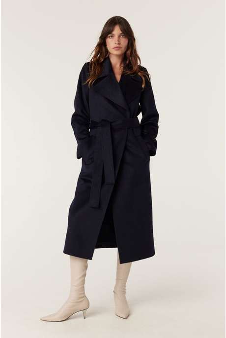 EVANS WOOL COAT (NAVY)