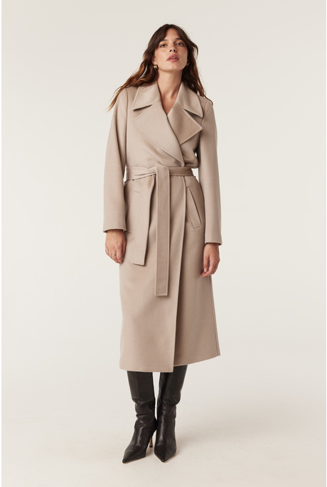 EVANS WOOL COAT (PEBBLE)