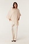 BRUSHED PURE CASHMERE PONCHO (FAWN)