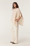 BRUSHED PURE CASHMERE PONCHO (FAWN)