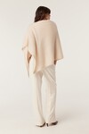 BRUSHED PURE CASHMERE PONCHO (FAWN)