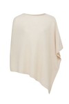 BRUSHED PURE CASHMERE PONCHO (FAWN)
