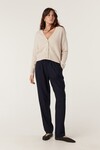 PURE CASHMERE V CARDIGAN (OATMEAL)