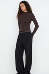 SIERA LONG SLEEVE TOP (DARK CHOCOLATE)