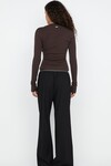 SIERA LONG SLEEVE TOP (DARK CHOCOLATE)