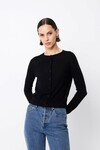 MAINE MERINO CARDIGAN (BLACK)