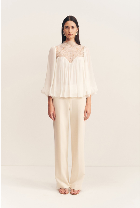 EMORY LACE BLOUSE (IVORY)