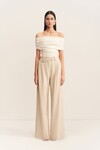 NEWMAN HIGH WAISTED TAILORED PANT (PARCHMENT)