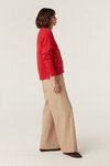 CASHWOOL V CARDIGAN (POPPY RED)