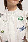 PLAY EMBROIDERED SHIRTDRESS (CREAM)