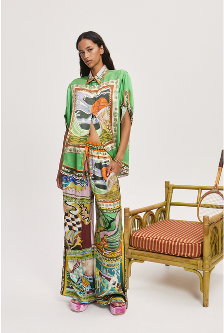 LUCKY PACE SILK PANT (MULTI) | PRE ORDER