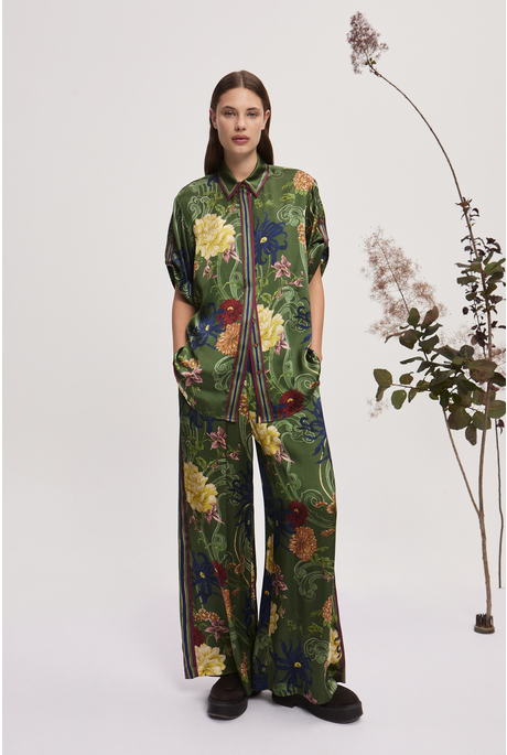 AVERY SILK SHIRT (GREEN) 