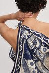 MICKEY SILK SCARF (NAVY) 