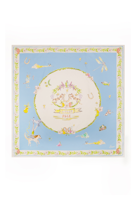 ANOUK SILK SCARF (BLUE)