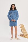 STEPHI DENIM MINI DRESS (LIGHT INDIGO) | PRE ORDER