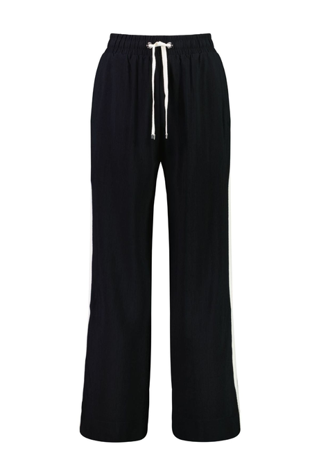 INDIANA WIDE LEG PANTS (BLACK/IVORY STRIPE)