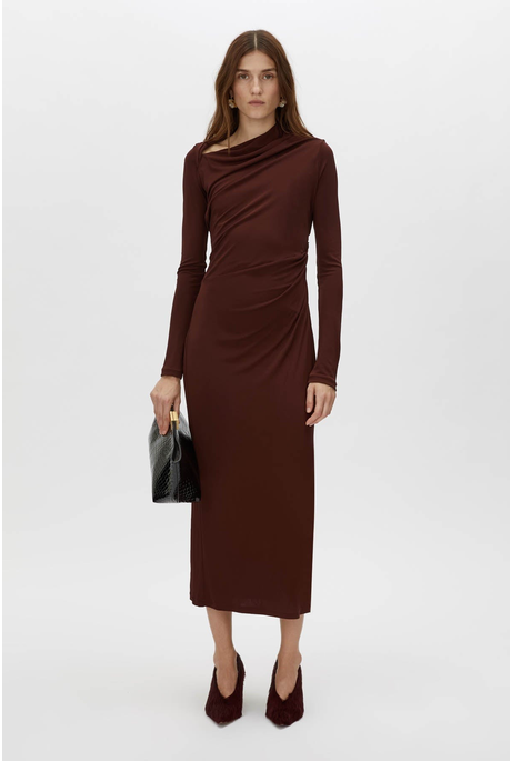 MAI LONG SLEEVE DRESS (ALMANDINE) 