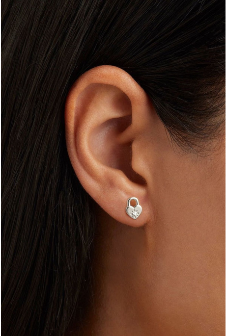 CRYSTAL LOTUS EARRINGS (STERLING SILVER)