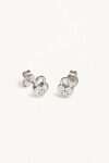 CRYSTAL LOTUS EARRINGS (STERLING SILVER)