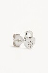 CRYSTAL LOTUS EARRINGS (STERLING SILVER)