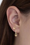 CRYSTAL LOTUS EARRINGS (18K GOLD VERMEIL)