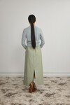 MERINO V NECK CARDIGAN (POWDER)
