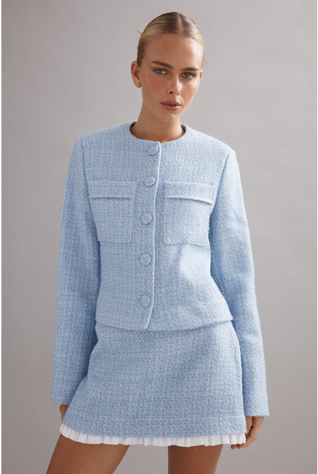 TWIGGY JACKET (BLUE TWEED)