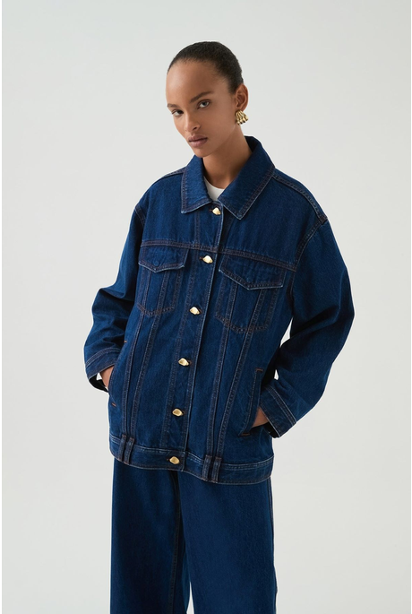 CARMEN DENIM JACKET (WASHED INDIGO)