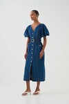 HARPER DENIM MIDI DRESS (CLASSIC WASH)