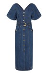 HARPER DENIM MIDI DRESS (CLASSIC WASH)