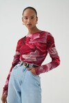 FLORA MESH TOP (PRISMATIC FLORAL RED)