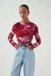 FLORA MESH TOP (PRISMATIC FLORAL RED)