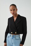 AMBRIEL CROPPED BLAZER (BLACK)