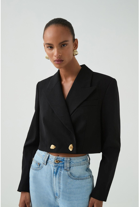 AMBRIEL CROPPED BLAZER (BLACK)