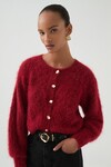 CELINE FLUFFY CARDIGAN (LYCHEE RED)