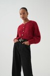 CELINE FLUFFY CARDIGAN (LYCHEE RED)