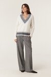CASHWOOL VARSITY JUMPER (MILK)