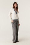 CASHWOOL VARSITY JUMPER (MILK)