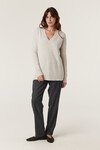 CASHWOOL V JUMPER (GREY MARLE)