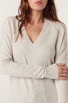 CASHWOOL V JUMPER (GREY MARLE)