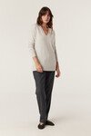 CASHWOOL V JUMPER (GREY MARLE)
