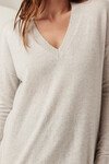 CASHWOOL V JUMPER (GREY MARLE)